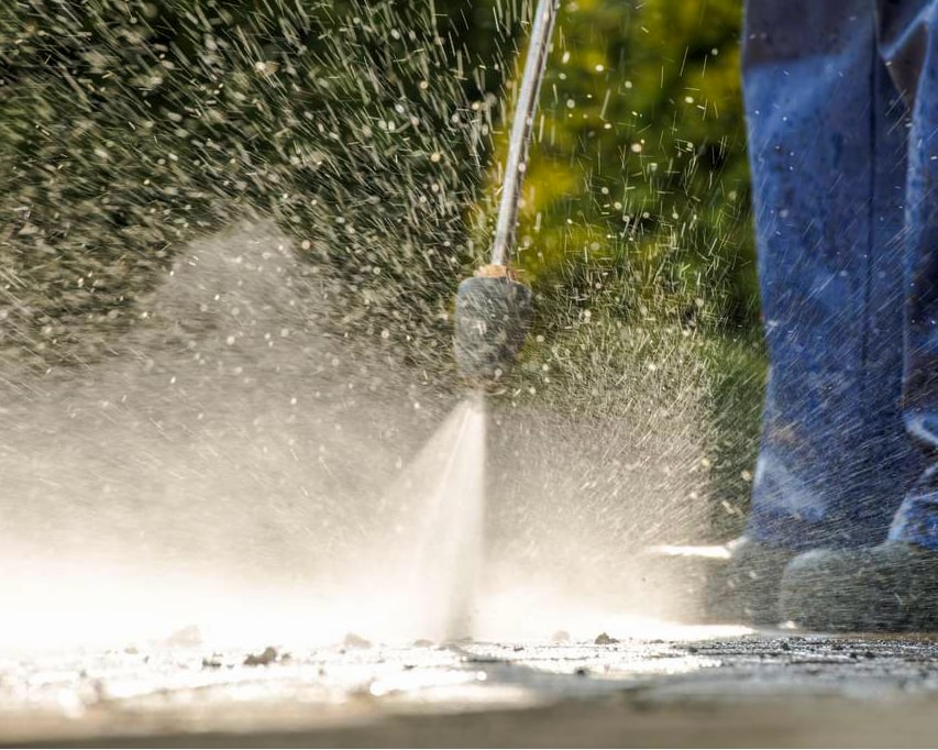 Stock Photo Pavement Power Cleaning